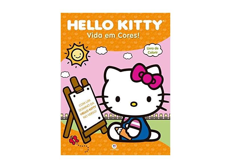 Kit 10 Livros Para Colorir Hello Kitty Festa das Cores Atacado