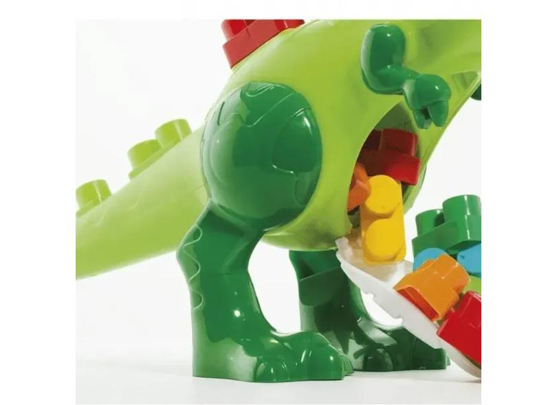 Molto Dino Bloques – 30 Piezas Con Dinosaurio Electrónico Que Come Bloques, Rugidos Y Partes Móviles, Juguete Educativo Para Niños A Partir De 1 Año
