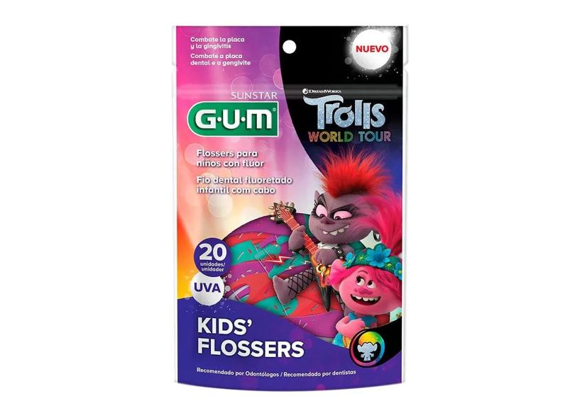 Fio Dental Infantil Gum Trolls Flossers 20 Unidades com o Melhor Preço