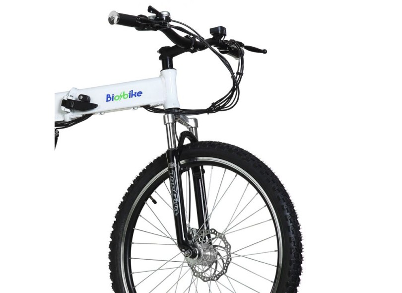 Bicicleta Elétrica Biobike 6 Marchas Aro 26 Suspensão Full Suspension E MB 14