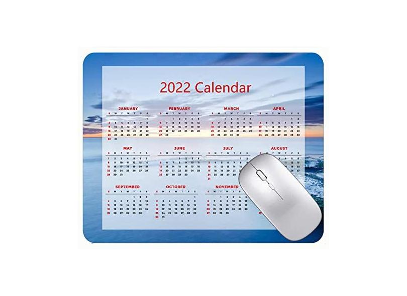 Mouse pad calendário 2022 para jogos, Espanha Valencia Stones Moss Office Mouse pad