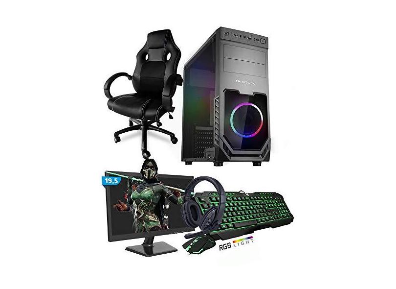 Kit PC Gamer Smart SMT81470 Intel i5 8GB (GeForce GTX 1650 4GB) 1TB + Monitor 19,5 + Cadeira Gamer