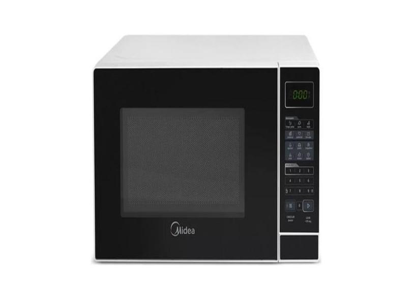 Forno Micro-ondas Midea 20l Branco C/ Porta Espelhada 110v Preto, 110v, De, Com, Litros, Espelhado, Menu, 127v, Tira, Odor, Limpa,  Cor