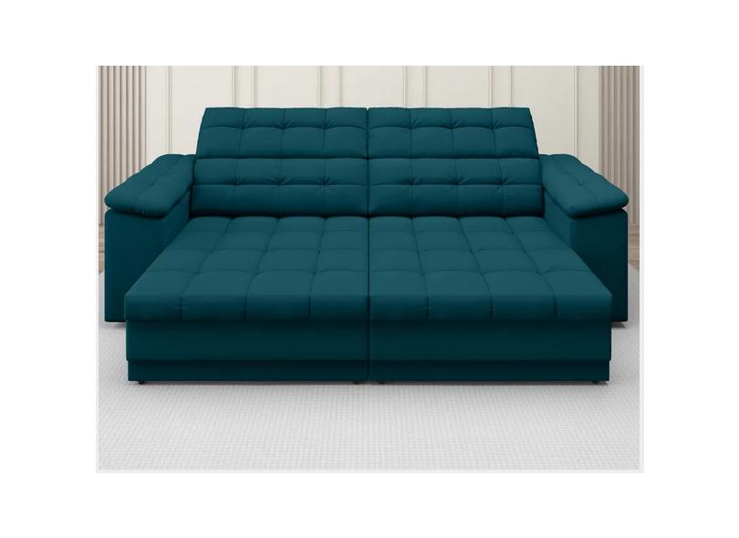 Sofá Reclinável Retrátil Suede Apollo 250cm Net Sofás com o Melhor
