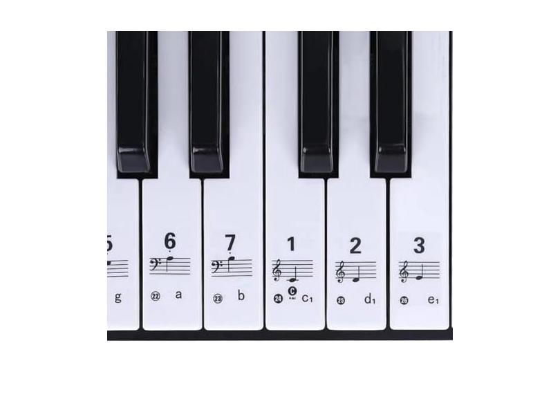 Adesivo Para Teclado Musical Com Notas Para Iniciantes