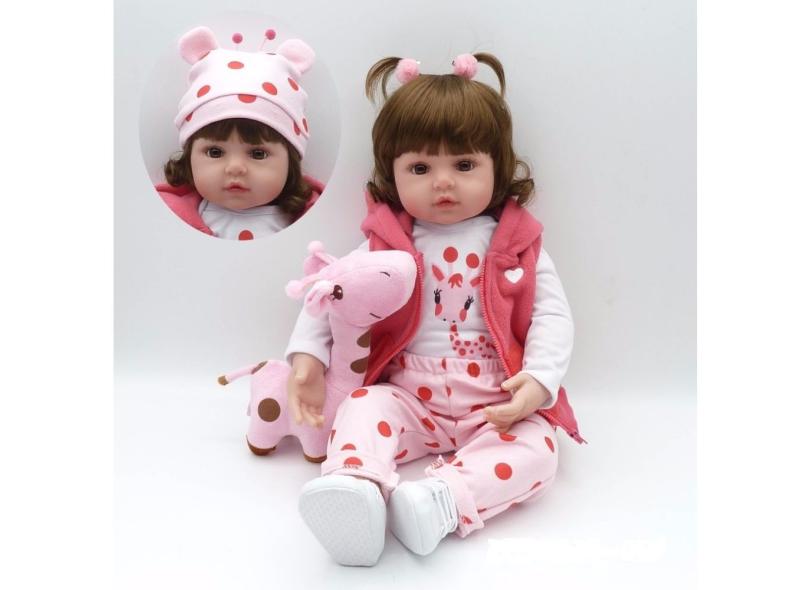 Boneca Bebê Reborn Silicone Alice 40 cm - Store Doll