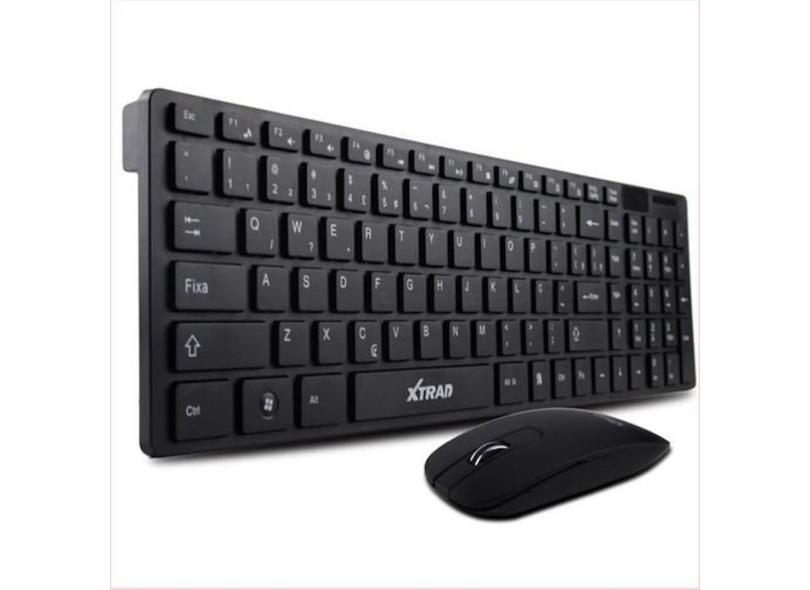 Kit Mouse E Teclado Sem Fio Hk8200 - Xtrad