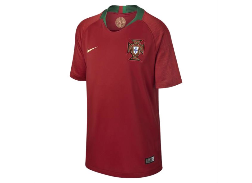 Camisa Torcedor Infantil Portugal I 2018/19 sem Número Nike