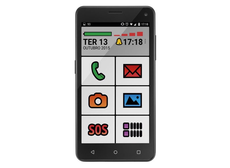Smartphone Multilaser MS50 Senior P9015 Android 5.0 (Lollipop) 3G Wi-Fi