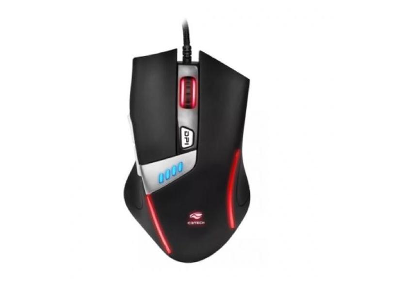 Mouse USB Gamer C3Tech Computador Mause Jogos
