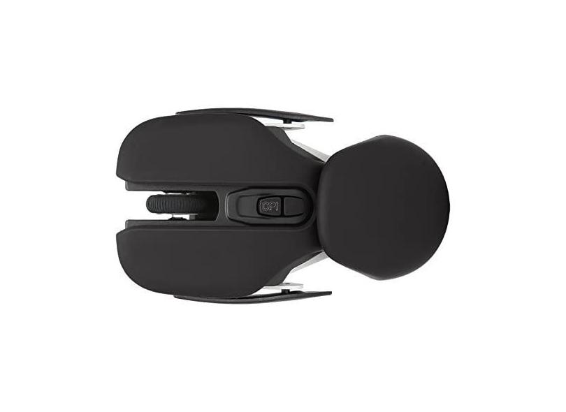 Mouse Sem Fio, Mouse Ajustável de 3 Níveis, Mouse Ergonômico para Jogos, 800, 1200, 1600 DPI Ajustável, Controle Fácil e Preciso, Plug and Play (preto)