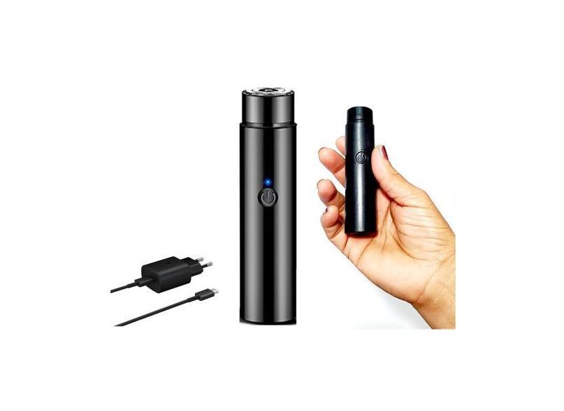 Facial Trim Hair preto 1 Lâmina Shaver e Bateria Integrada e recarrega