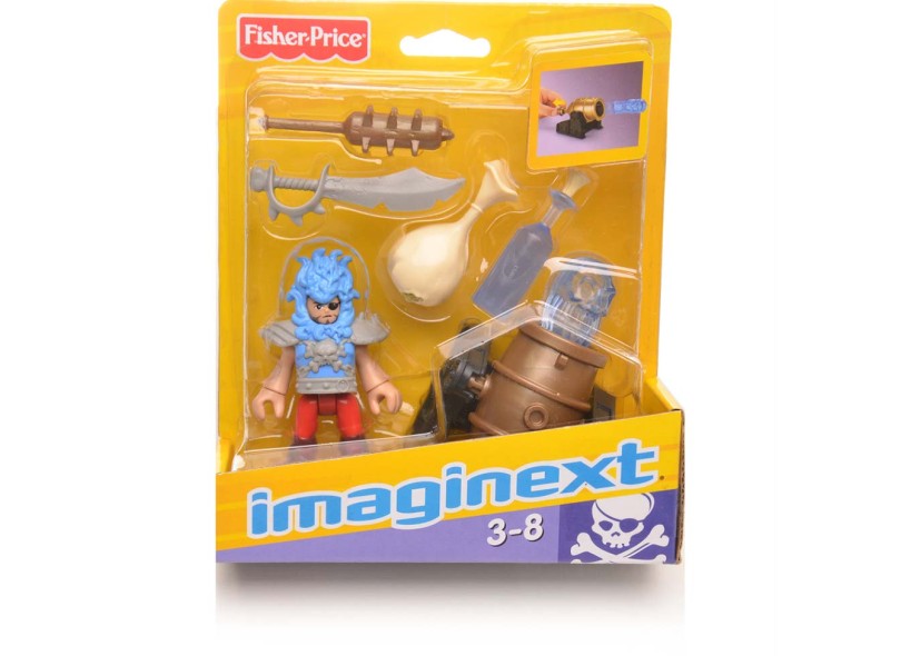 Boneco Imaginext Aventura Pirata e Canhão - Mattel