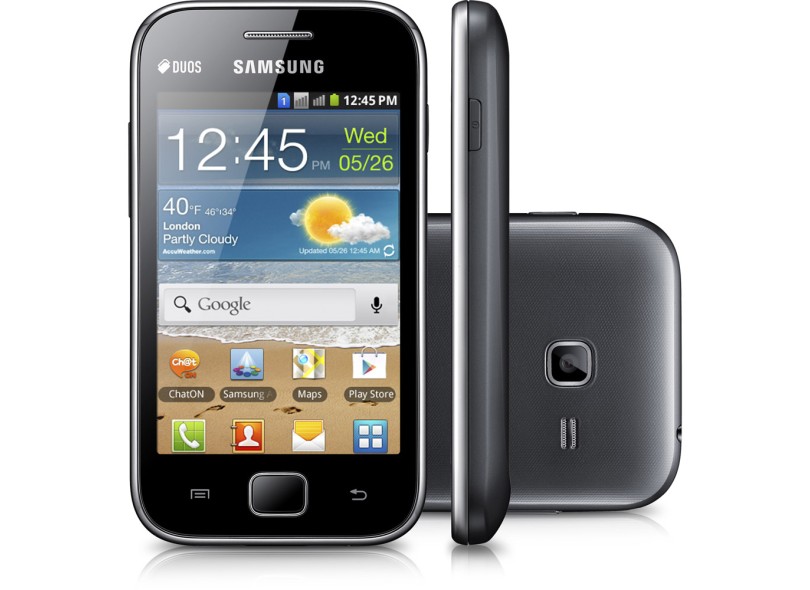 Smartphone Samsung Galaxy Ace Duos S6802 Câmera 5,0 MP 2 Chips 3GB Android 2.3 (Gingerbread) 3G Wi-Fi