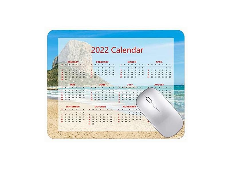 Mouse pad colorido para calendário 2022 ano 2022 praia, rochas do mar, mouse pads