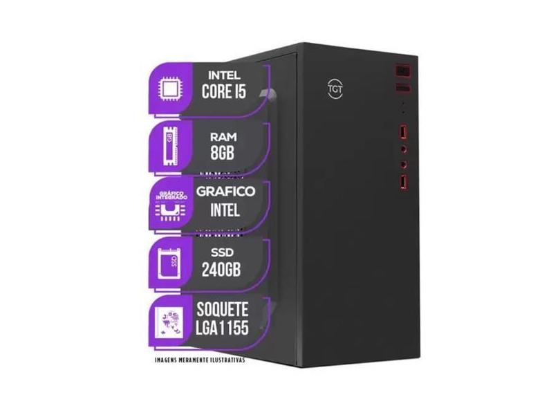 PC Computador CPU Intel Core I5, 8GB Memória ram, SSD 240GB