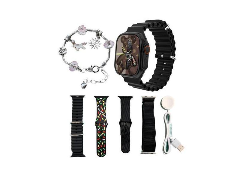 Relogio Smartwatch Series 9 Mini AMOLED 5 Pulseira 41mm GPS NFC Mult-F