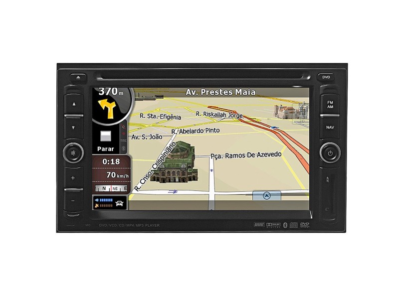 Central Multimídia Automotiva H-Buster Tela TouchScreen 6,2" Bluetooth TV Digital HBO-8981