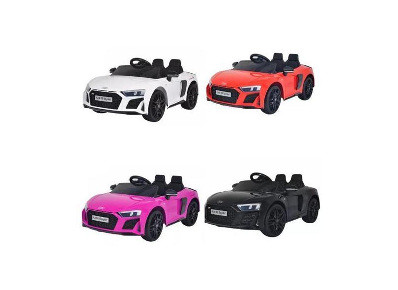 Mini Carro Elétrico Infantil Audi R8 Spyder 12V Luz Som Com Controle