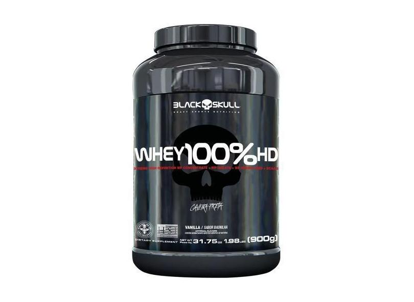 Whey 100% Hd Pote 900G - Blackskull - Proteína Concentrada, Hidrolisa
