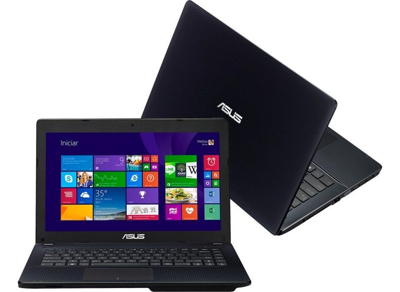 Notebook Asus Intel Celeron N2815 2GB de RAM HD 320 GB LED 14" Windows 8 X451MA-VX029H