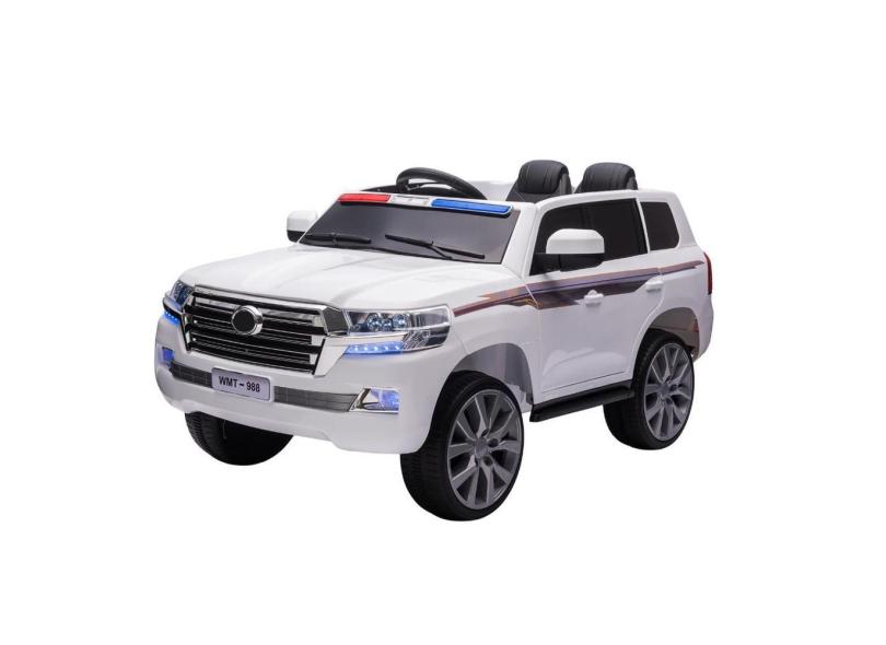 Carrinho Elétrico suv 12V - Branco Controle Remoto Rádio