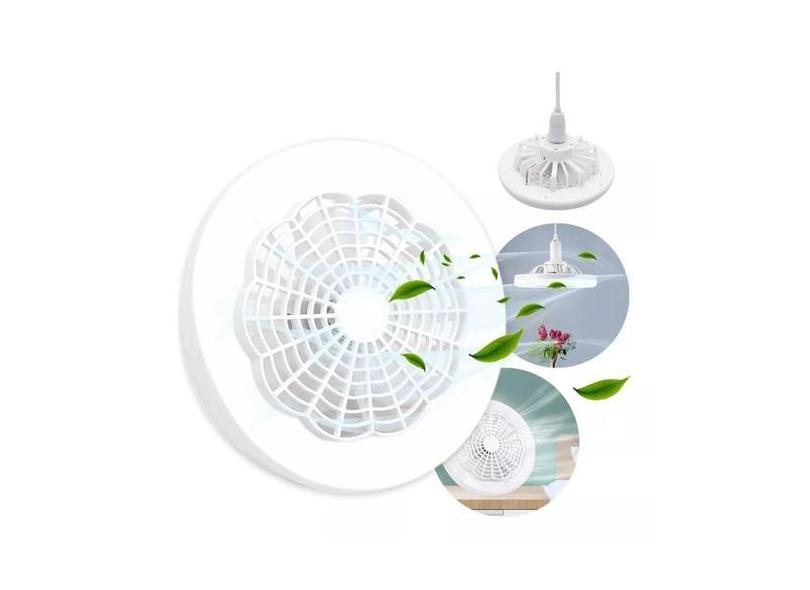 Lâmpada De Teto Com Ventilador Oscilante, 30W E Controle Remoto - Conf