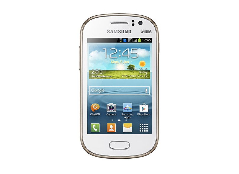 Smartphone Samsung Galaxy Fame Duos S6812 Câmera 5,0 Megapixels Desbloqueado 2 Chips 4 GB Android 4.1(Jelly Bean) 3G Wi-Fi