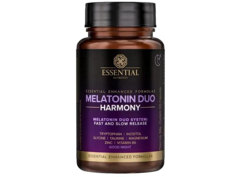 Melatonina Duo Harmony - 120 Capsulas - Essential Nutrition Original