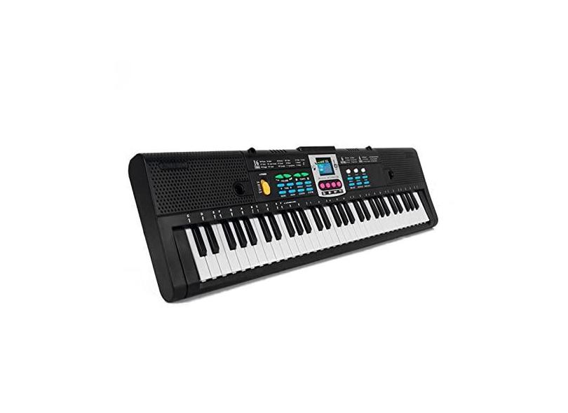 AiggeRVSD 61 teclas piano eletrônico música digital teclado eletrônico instrumento musical com microfone teclado eletrônico