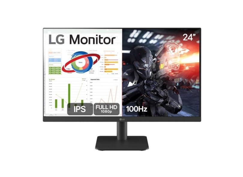 Monitor Gamer 24 LG 24MS500-B fhd ips 100Hz - Ajuste de Inclinação e Anti-Reflexo - hdmi - Bivolt