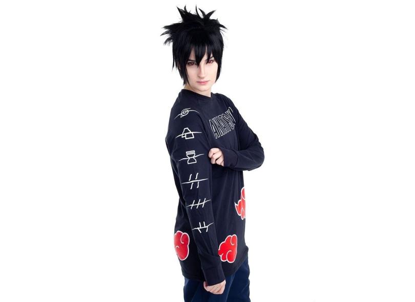 Roupa Bebê manga longa Mangá Naruto Sasuke Uchiha pequeno