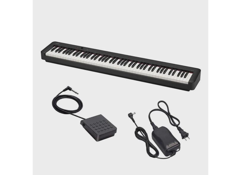 Piano Digital Casio Cdp S100 Bk 88 Teclas Com Fonte E Pedal