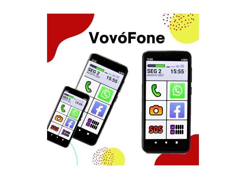 Smartphone Vovófone 32Gb 4G Icones Grandes Zap Face Insta - Tcl