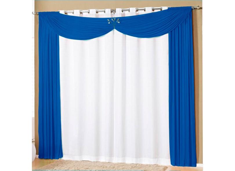 Cortina Royale 3,00m x 2,60m Tecido Malha Gel Premium Varão Duplo ...