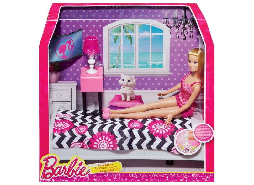 Boneca Barbie Deluxe Quarto CFB60 Mattel