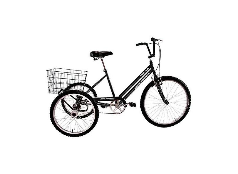 Bike Bicicleta Triciclo Adulto Aro 20 Food Bike Preto