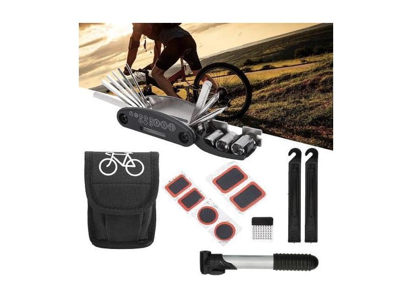Kit Ferramentas De Reparo Quadro E Pneu Bolsa Completa + - Monac Store