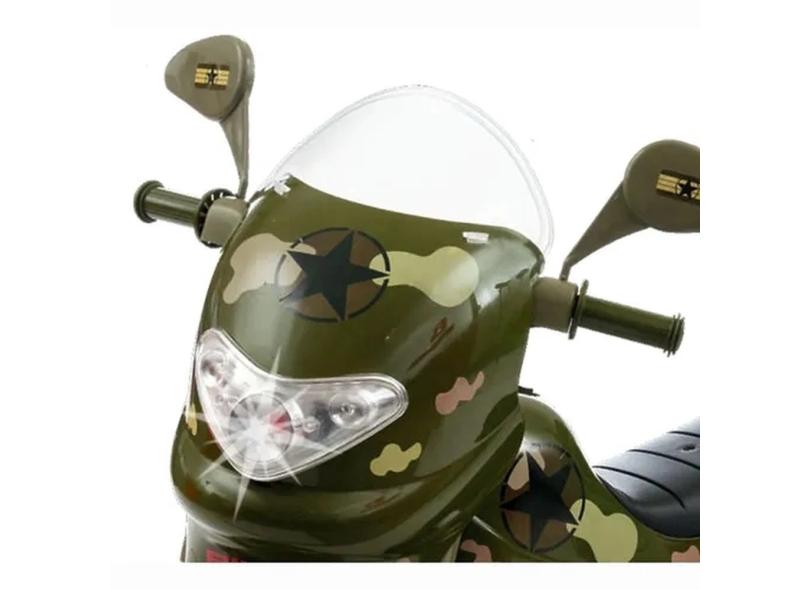 Moto Elétrica Sprint Turbo Militar Brinquedo Infantil 12V Biemme 672