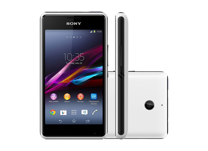 Smartphone Sony Xperia E1 D2004 Câmera 3,0 MP 4GB Android 4.3 (Jelly Bean) Wi-Fi 3G