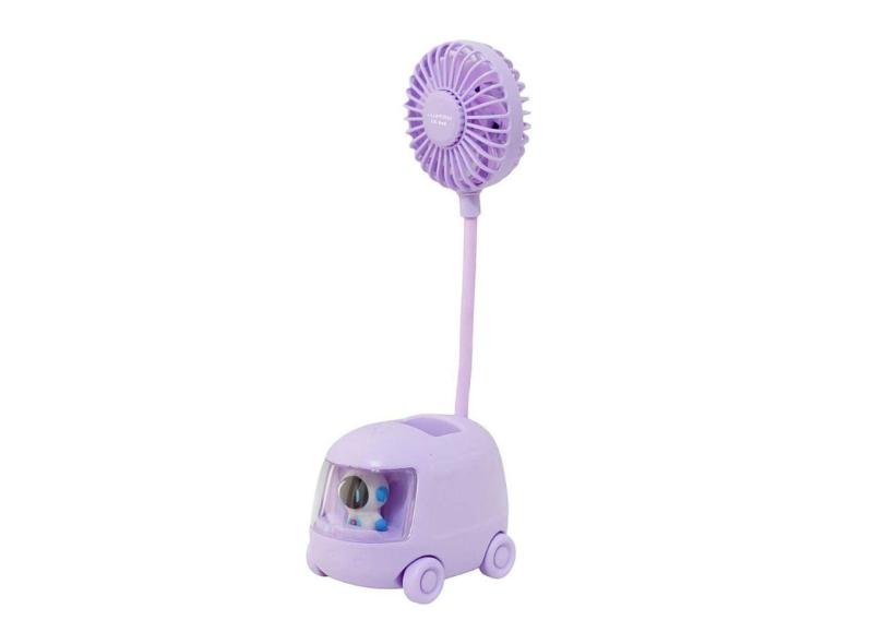 Ventilador De Mesa Porta Lápis Recarregável Luatek