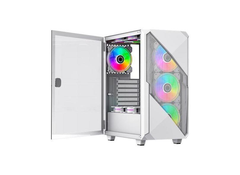 Gabinete Gamer Gamemax Revolt, Vidro Temperado, 3x Fans ARGB, Branco em ...