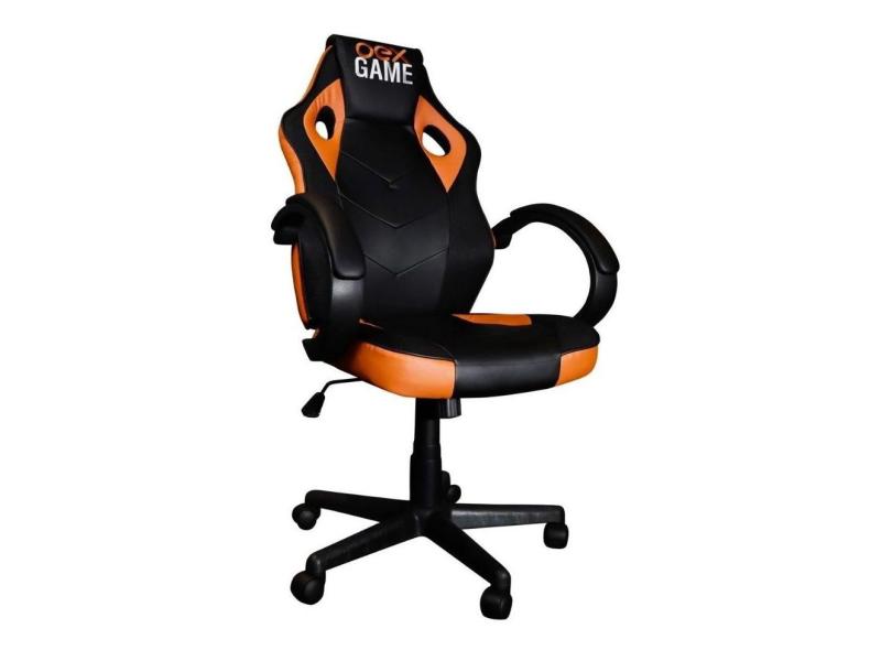 Cadeira Gamer Oex Gc200 Estofado 100kg Preto E Laranja Mater