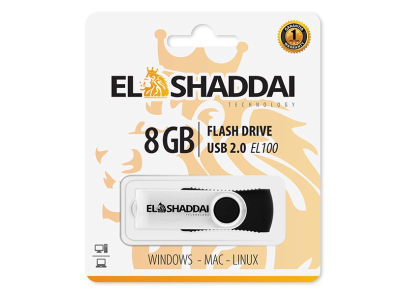 Pen Drive El Shaddai 8GB USB 2.0 EL 100