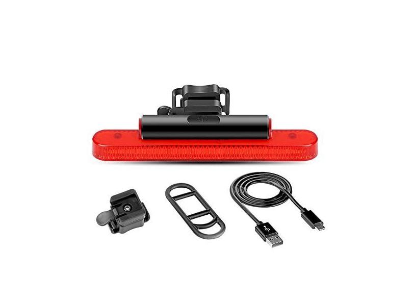 Acessórios para ciclismo noturno de segurança,Luz vermelha de aviso de bicicleta recarregável USB Luz traseira de bicicleta Lâmpada traseira de segurança Acessórios de ciclismo noturno