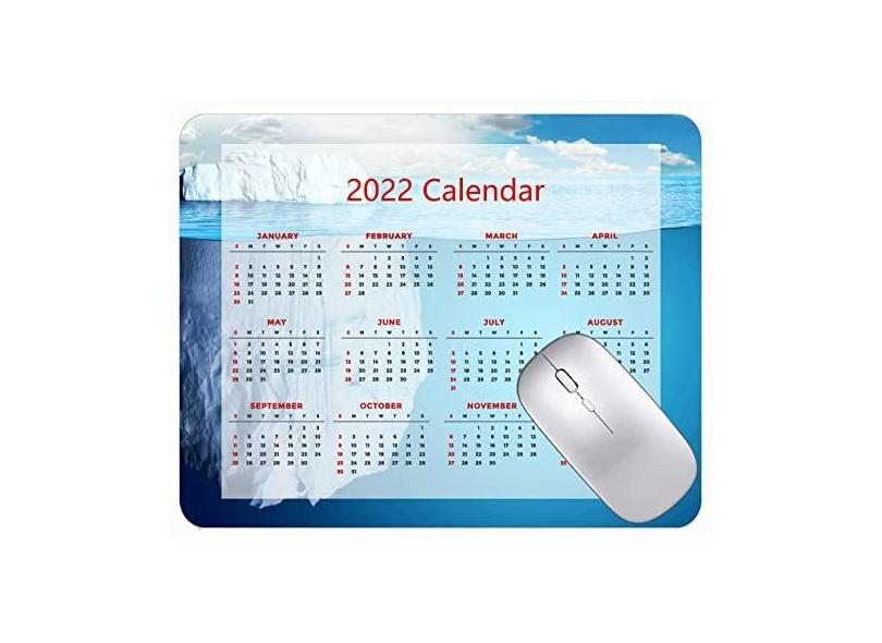 Mouse pad para jogos com design especial 2022, mouse pad azul com pedras grandes e bordas costuradas