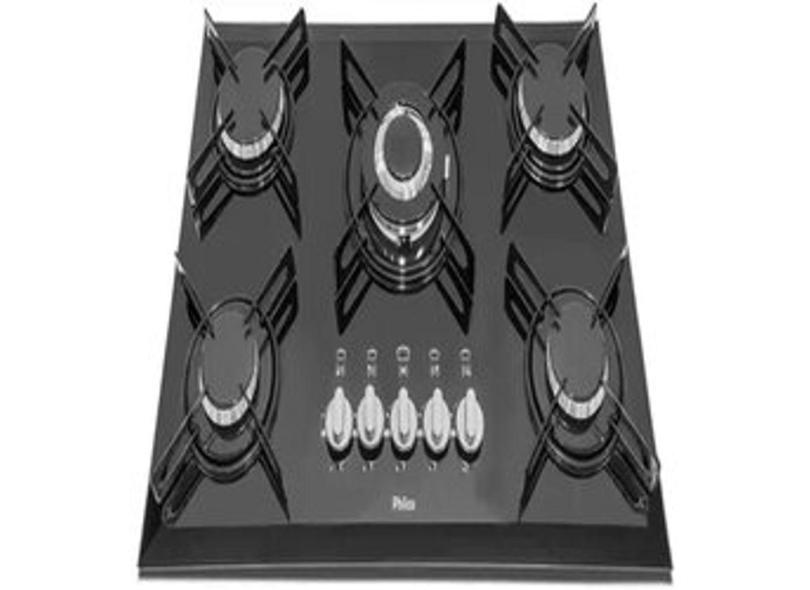 Cooktop Philco Com Tripla Chama 5 Bocas - Acend. Automático