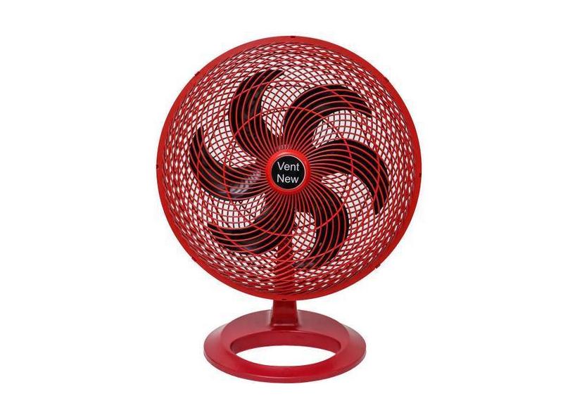 Ventilador De Mesa Oscilante 50cm Vermelho Preto Bivolt - Vent New