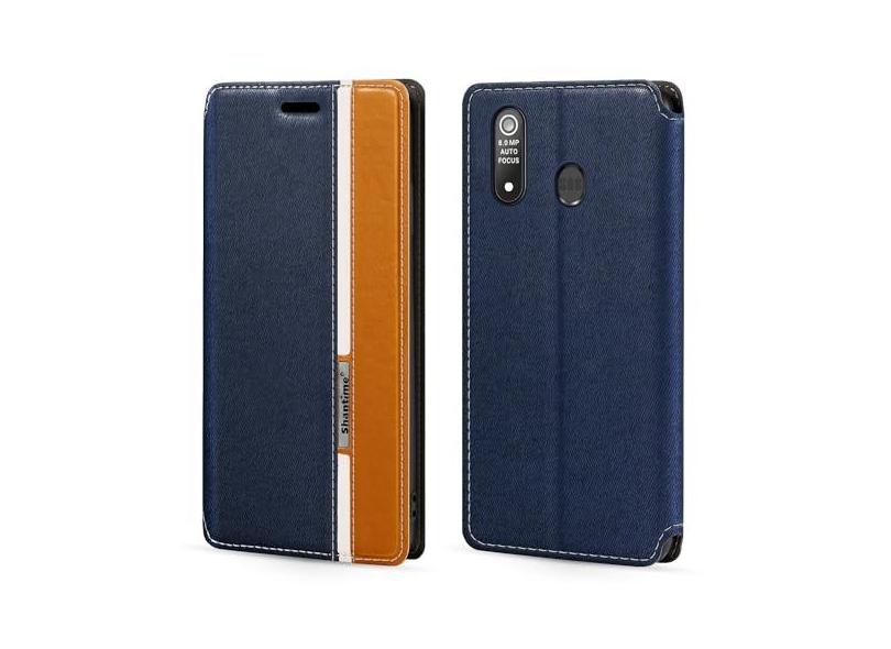 Custodia Con Supporto Per Brondi AMICO SMARTPHONE XL: Cover In Pelle PU Con Portacarte E Anello In Silicone - 3