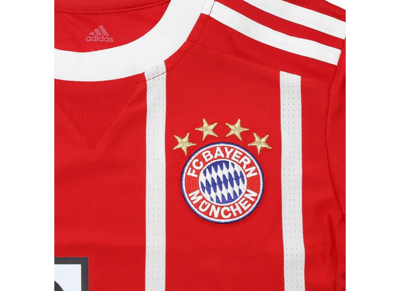 Camisa Torcedor Infantil Bayern de Munique I 2017/18 Sem Número Adidas